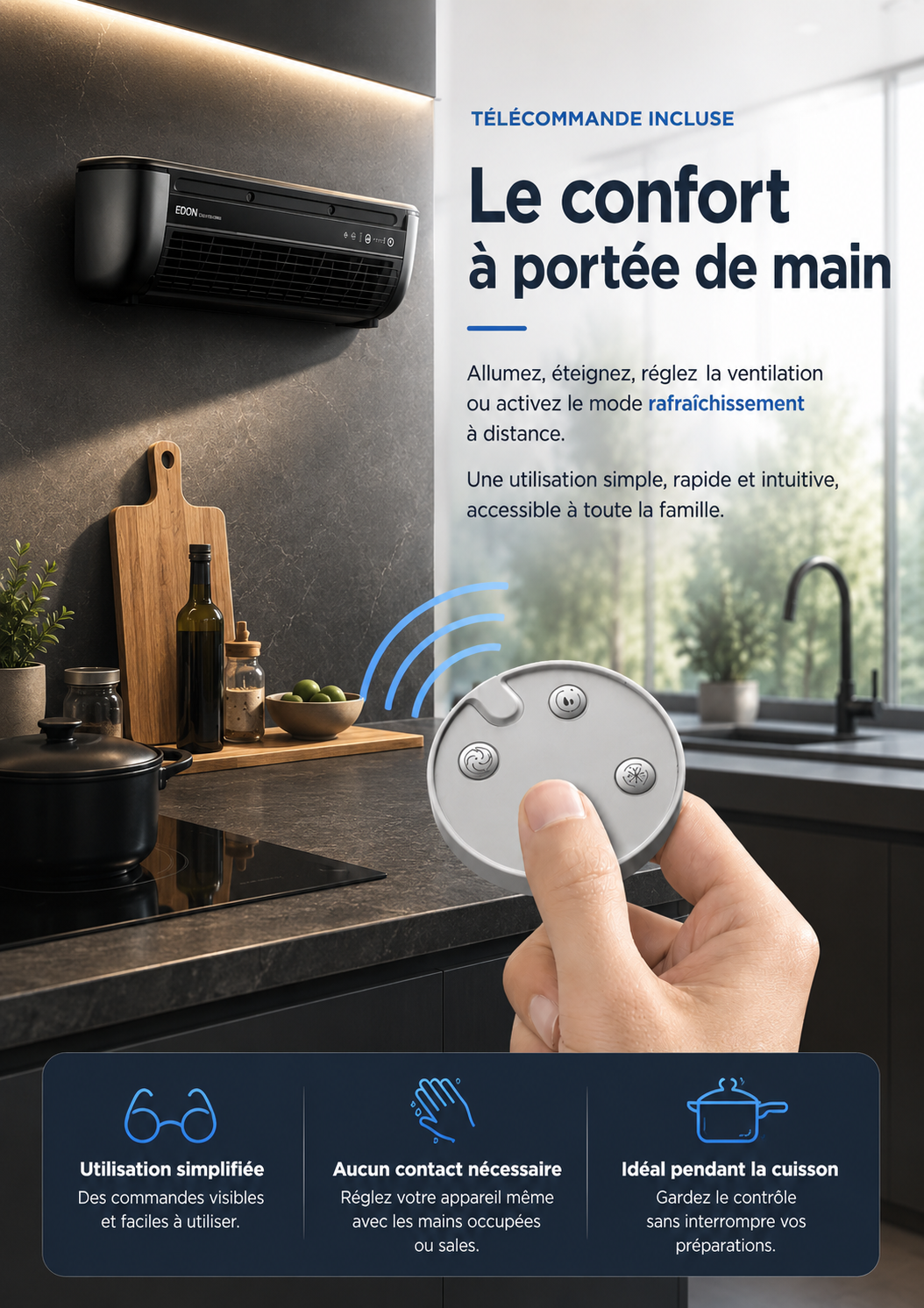 Ventilateur Rechargeable Sans Fil FrostAir — Silencieux, Puissant & Portable