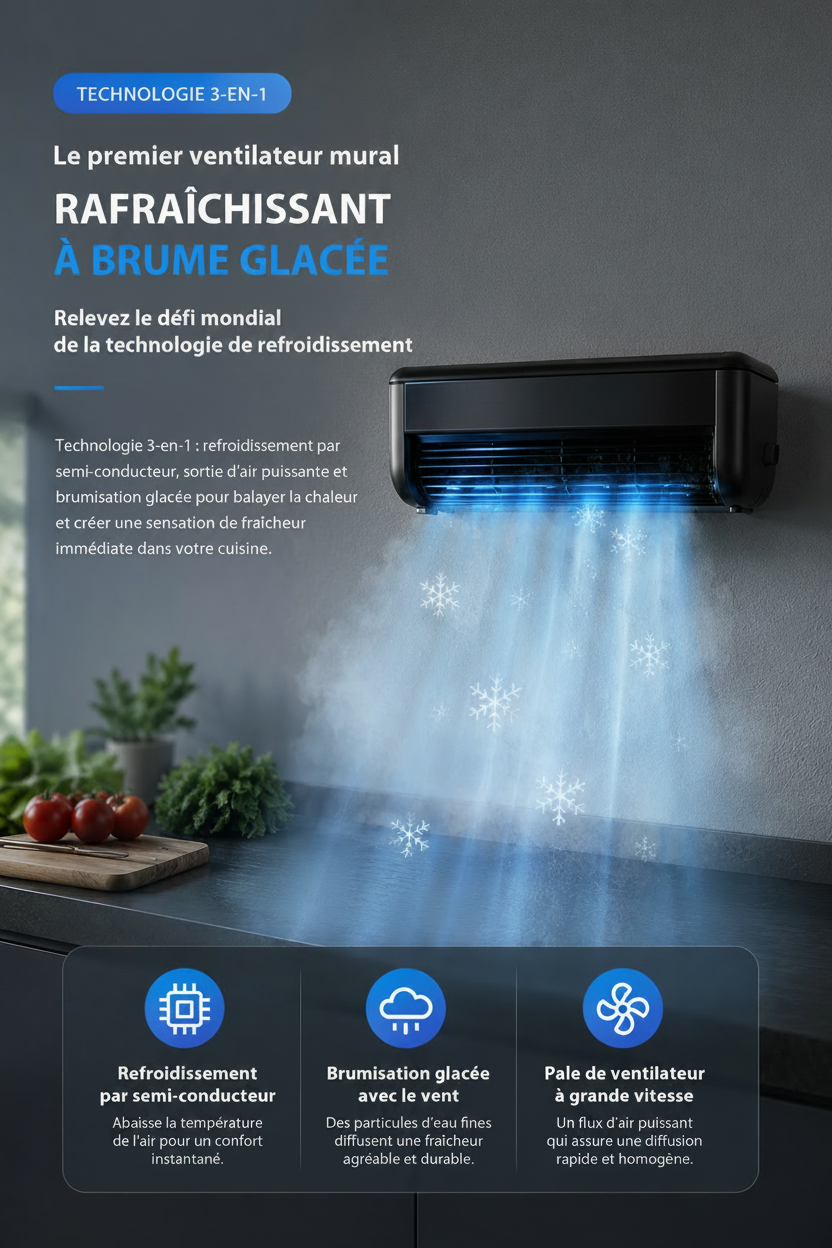 Ventilateur Rechargeable Sans Fil FrostAir — Silencieux, Puissant & Portable