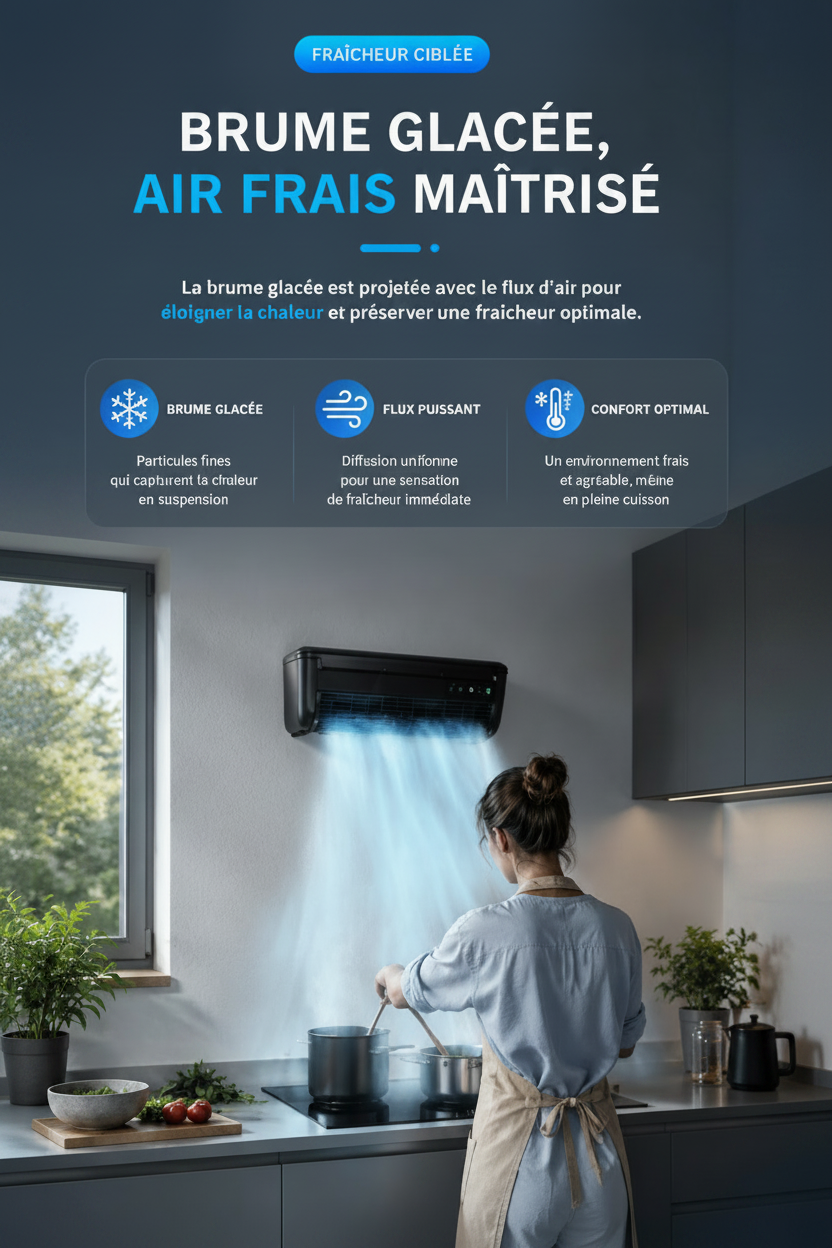 Ventilateur Rechargeable Sans Fil FrostAir — Silencieux, Puissant & Portable